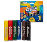 Little Brian Paint Sticks for Kids - 6 Pack Assorted Colours - Mess-Free, Easy Clean Up, Fast Drying Action, Vibrant Colours, Multi-Surface, Twist & Paint
