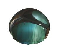 Little Bridge in the East Double Layer Shower Cap for Women Waterproof and Durable Protects Hair During Bath, Beauty