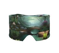 Little Bridge in the East Double-Sided Printed Eye mask, Soft and Light-Blocking, Suitable for Travel and Home