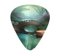 Little Bridge in the East Guitar picks, 12 pieces per pack, 3 different thicknesses, suitable for guitar, bass, ukulele and other instruments.