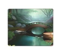 Little Bridge in the East Non-Slip Mouse Pad Seven by Nine Inch Horizontal Design for Office Gaming and Laptop Use
