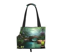 Little Bridge in the East Pattern pet going out bag - lightweight travel cat bag, breathable shoulder bag for small dogs