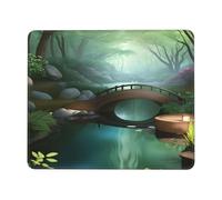 Little Bridge in The East Square Waterproof Non-Slip Rubber Base Mouse Mat for Office Laptop,Laptop Wireless Mouse Home Office Travel 7.9 X 9.5 in