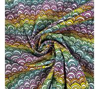 Little Bright Rainbows Polycotton Fabric * Sold Per Half METRE * 112cm Wide (White) (Half METRE)