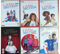 LITTLE BRITAIN 1-6 COMPLETE COLLECTION 1. FIRST SERIES / 2. SECOND SERIES / 3. THIRD SERIES / 4. COMIC RELIEF DOES / 5. LIVE / 6. THE GAME = ULTIMATE 6x DVD SET (9 discs)