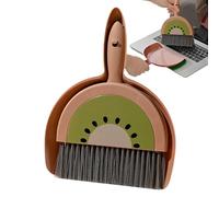 Little Broom Dustpan Set | Fruit Kids Small Cleaning Brush Set,Cartoon Little Housekeeping Helper Set, Portable Whisk Brooms Small Dustpan Set for Kids Adults