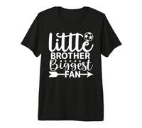Little Brother Biggest Fan Sideline Soccer Sibling Boys Premium T-Shirt