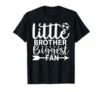 Little Brother Biggest Fan Sideline Soccer Sibling Boys T-Shirt