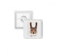 Little Brown Long Ears Squirrel Animal PBT Keycaps for Mechanical Keyboard White OEM No Marking Print
