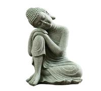 Little Buddha, Buddha Statue Mini Buddah Ornament Sandstone Resting Sleeping Meditating Accessories for Zen Garden, Decor, Style 1