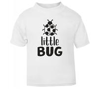 Little Bug (Ladybird) Statement [BBY5] Short Sleeve Cotton Toddler t Shirt, 2-3 Years, White