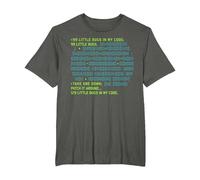 Little Bugs in My Code Coding Programming Software Computer T-Shirt, Men's Big and Tall, Asphalt Grey, 6X Tall