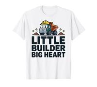 Little Builder Big Heart Kids Construction Truck Identity T-Shirt