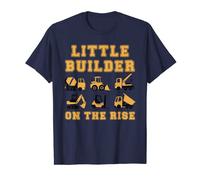 Little builder on the rise cute construction Kids T-Shirt