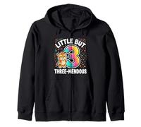 Little But Three-Mendous Funny 3rd Birthday Zip Hoodie