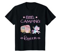 Little Camping Queen - Unicorn Mermaid Caravan Girl T-Shirt