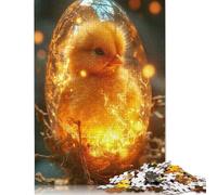 Little Chick Egg Rebirth Jigsaw Puzzles 500 Piece for Teenagers Wooden Creative Puzzle Toy Family Game Difficulty Challenge Puzzles 500pcs (52x38cm)