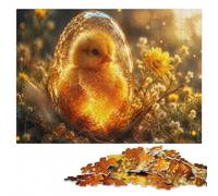 Little Chick Egg Rebirth Wooden Adult Jigsaw Puzzle 1000 Pieces | Colour and shape sorting: a simple way to organise the image over several sessions.