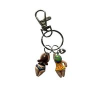 LITTLE CHICK Keyring/Bag Charm with Resin Swimmer Charms - Gift for Wild/Open Water Swimmer