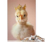 Little Chicken King Jigsaw Puzzles Puzzles for Adults Kids. 1000 Pieces Impossible Challenge Toy Educational Game Home Decoration for Educational Games Gifts 1000pcs (40x28cm)
