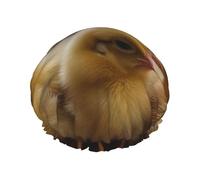 Little Chickens Shower Cap for Women Double Layers Thick Hair Caps Reusable Waterproof Bath Caps with Elastic Band Hair Hat Washable Shower Hat for Men Women Spa Salon