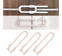 Little Chicks Cabinet Baby Safety Glide Lock - Latches for Knobs and D Shaped Handles - 3 Pack - Model CK026