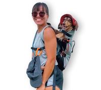 Little Chonk Maxine One Small Dog Backpack, Adjustable Front Facing Dog Backpack for Travel, Hiking Backpack for Dogs, Grey (Chonkcrete Gray)