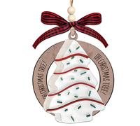 Little Christmas Tree Cakes, Food Ornaments, Wood Cheesecake Ornament, Baking Dessert Cake Ornament, Cute Christmas Ornaments