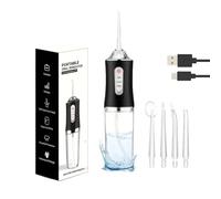 LITTLE CLASSIC USB Rechargeable Electric Water Flosser, 3 Cleaning Modes, 4 Nozzles, with Portable Large Capacity Water Tank, Waterproof Machine, Suitable for Home Or Travel - (Box Set)