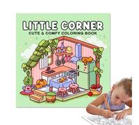 Little Corner: Coloring Books For Adults And Teens, Super Cute Cozy Coloring Book, Fun And Relaxing Space Design Album, Simple And Cute Drawings For Relaxation [Unbound]
