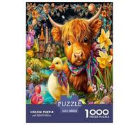 Little Cow And Duckling 1000 Piece Jigsaw Puzzles for Adults Impossible Birthday Gifts for Women And Man Challenge High Difficulty 38x26cm/1000pcs