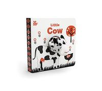 Little Cow (Happy Fox Books) Finger Puppet Board Book with High-Contrast Art in Black, White, and Red Designed Specifically for Babies; Soft Plush Cow Puppet, Die-Cut Elements, and Rounded Corners