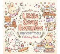 Little Cozy Escapes: Tiny Cozy Tools Coloring Book: Cute Rabbit Sisters and Adorable Mini Tools Coloring Pages