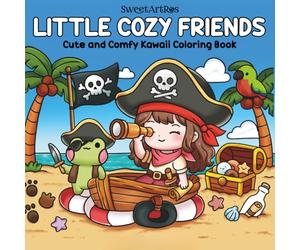 Little Cozy Friends: A Cute and Comfy Kawaii Coloring Book for Adults and Teens Featuring a Girl and Her Fun Frog - Adorable Besties in Everyday ... Stress Relief. (Little Cozy Friends Coloring)