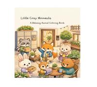 Little Cozy Moments: A Cute Modern Animal Coloring Book for Adults with Relaxing Everyday Scenes Kids Teens Adults (73 scenes)