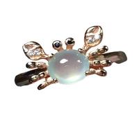 Little Crab Ring - Adjustable Alloy Finger Jewelry, Cute Crab Ring, Golden Marine Animal Design with Open End | Summer Beach Theme Accessory for Women, Daily Wear, Fashion Jewelry Gift Girls