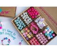 Little Crafty Bees Make Your Own Butterfly Bead Bracelet Craft Kit: DIY Jewelry Making Set for Girls & Kids - Fun Gift Idea