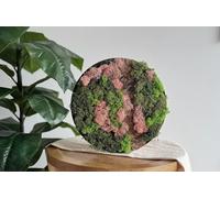 Little Creations DIY moss painting making with reindeer moss pink decoration