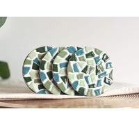 Little Creations Mosaic Coasters Set of 4 | Complete DIY Craft Set Adults | Creative Mosaic Coasters Craft | Versatile Coaster (Green)