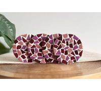 Little Creations Mosaic Coasters Set of 4 | Complete DIY Craft Set Adults | Creative Mosaic Coasters Craft | Versatile Coaster (Pink)