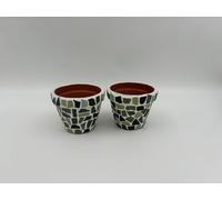 Little Creations Mosaic Flower Pot Pastel DIY Craft Set Adults Design Your Own Flower Pot 10 x 9 cm Flower Pot Decoration DIY Decoration DIY Set Adults 2 x Flower Pot