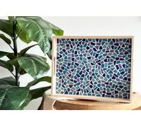Little Creations Mosaic Tray Blue | DIY Craft Set for Adults | Create Your Own Tray | 33 x 25 x 5 cm | Sustainable Design | Versatile Uses