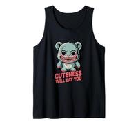 Little Creepy Cute Monster Zombie Bear Horror Halloween Tank Top