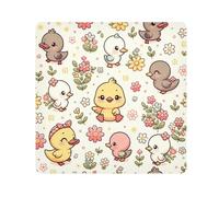 Little Cute Duck Camera Wrap Cloth, Squares Magic Self-Adhesive Cloth for Lens Camera Anti-Scratch Lens Protector Makeup Wrap Cloth Bag 13.8" x 13.8"