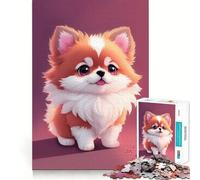 Little Cute Furry Dog Teenager Jigsaw Puzzles 1000 Pieces Mind Workout Snug Connection Home Fun Festive Gift (50x75cm)