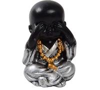 Little Cute Sculpture Home Buddha Statue Monk Figurine Zen Decor for Home Living Room Ornaments Accessories Resin Arts and Crafts,E Art collection