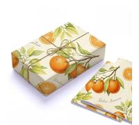 Little Cutie Orange Wrapping Paper, Premium 120gsm Thick Flat Folded Sheets, Cute Baby Shower Wrapping Paper for Newborns, Sweet Citrus Clementine Gift Wrap