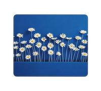 Little Daisies in A Row. Gaming Mouse Pad Small Mouse Mat with Stitched Edges Non-Slip Long Desk Pad 12x10 in Desk Mat for Keyboard Home Office Gaming Work