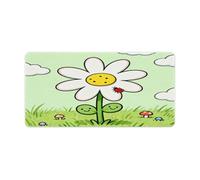 Little Daisy Flower Mouse Pad Large Extended Computer Rectangular Mouse Mat Non-Slip Waterproof Rubber Desk Pad with Multiple Size Options for Office Home Mouse Writing Desk Pad