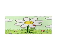 Little Daisy Flower Mouse Pad Large Extended Computer Rectangular Mouse Mat Non-Slip Waterproof Rubber Desk Pad with Multiple Size Options for Office Home Mouse Writing Desk Pad